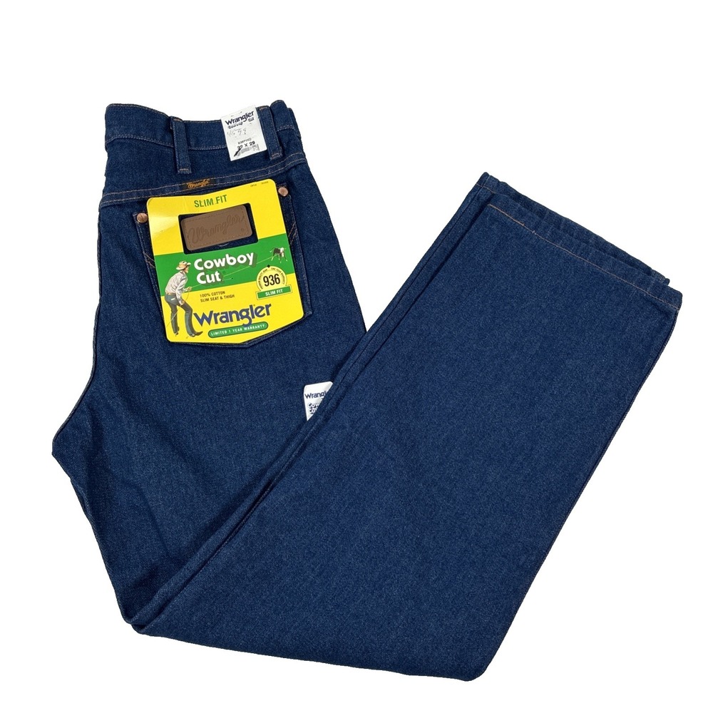 New Mens Wrangler Cowboy Cut 936 Slim Fit Denim Jeans Size 32x29 Blue NWT